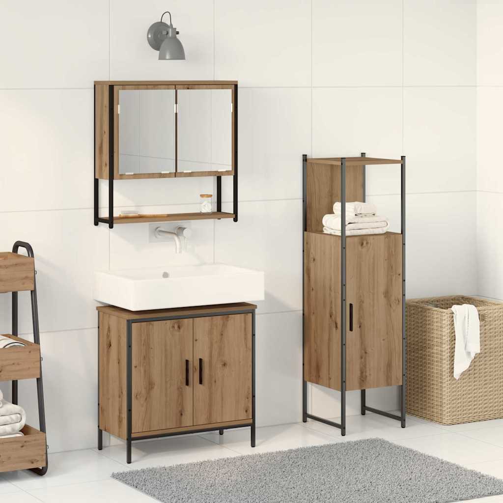 3-osainen kylpyhuonekalustesetti Artisan tammi