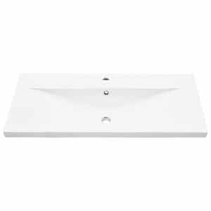 Sada koupelnového nábytku 4 pcs Černý dub kompozitní dřevo - obrázek 8