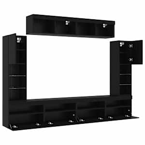 Sestava TV skříněk Nástěnný 6 pcs Černý dub Kompozitní dřevo - obrázek 6