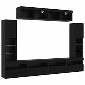 Sestava TV skříněk Nástěnný 6 pcs Černý dub Kompozitní dřevo - obrázek 10