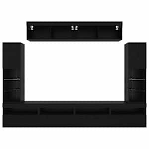 Sestava TV skříněk Nástěnný 6 pcs Černý dub Kompozitní dřevo - obrázek 11