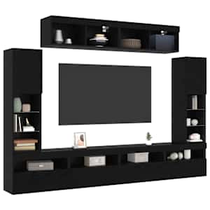 Sestava TV skříněk Nástěnný 6 pcs Černý dub Kompozitní dřevo - obrázek 3