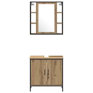 Koupelnové umyvadlové jednotky 3 pcs Hnědá Kompozitní dřevo - obrázek 8