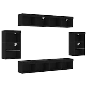 Sestava TV skříněk Nástěnný 8 pcs Černý dub Kompozitní dřevo - obrázek 9