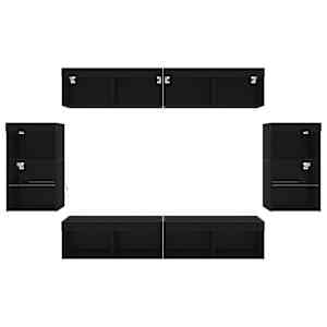 Sestava TV skříněk Nástěnný 8 pcs Černý dub Kompozitní dřevo - obrázek 10