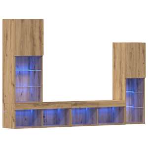 Televizní skříň 4 pcs dub artisan Kompozitní dřevo - obrázek 2