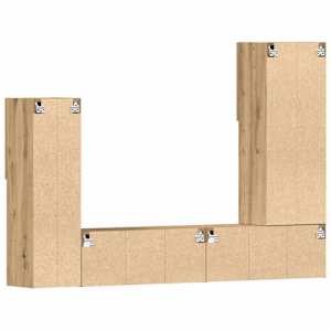 Televizní skříň 4 pcs dub artisan Kompozitní dřevo - obrázek 15
