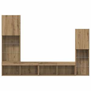 Televizní skříň 4 pcs dub artisan Kompozitní dřevo - obrázek 13