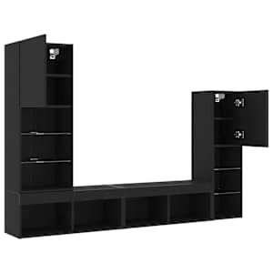 Televizní skříň 4 pcs Černý dub Kompozitní dřevo - obrázek 7