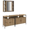 vidaXL Vannitoa valamud 3 tk Pruun 80 x 30 x 60 cm Tehispuit