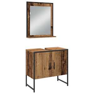 Sada koupelnového nábytku 4 pcs Hnědá 33 x 33 x 185.5 cm - obrázek 7