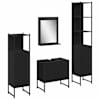 vidaXL Vannitoa m&ouml;&ouml;bleset 4 tk Must 33 x 33 x 185,5 cm Tehispuit