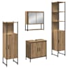 vidaXL Vannitoa m&ouml;&ouml;bleset 4 tk Pruun 33 x 33 x 185,5 cm Tehispuit