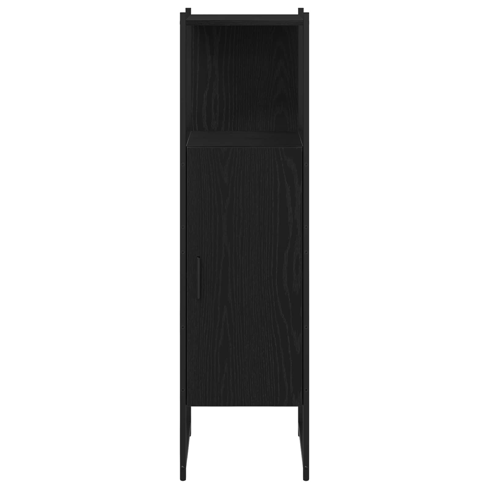 Vannitoa mööbleset riiuliga ladustamisega 4 pcs Must Tehispuit 9 Kõik vajalik sinu aeda ja koju! Vannitoa mööbleset riiuliga ladustamisega 4 pcs Must Tehispuit - Image 9