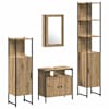 vidaXL Vannitoa m&ouml;&ouml;bleset 4 tk K&auml;sit&ouml;&ouml;puu 33 x 33 x 185,5 cm Tehispuit