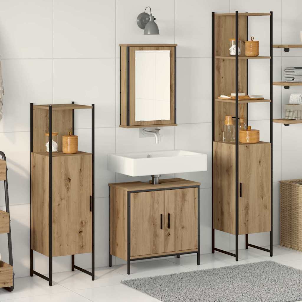 4-osainen kylpyhuonekalustesetti Artisan Oak teknistä puuta
