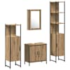 vidaXL Vannitoa m&ouml;&ouml;bleset 4 tk Pruun 33 x 33 x 185,5 cm Tehispuit