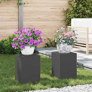 Stojan na rostliny 2 pcs Černá 24 x 24 x 35 cm Ocel - obrázek 1