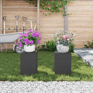 Stojan na rostliny 2 pcs Černá 24 x 24 x 35 cm Ocel - obrázek 4