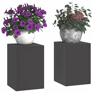 Stojan na rostliny 2 pcs Černá 24 x 24 x 35 cm Ocel - obrázek 3