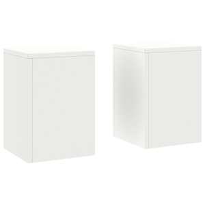 Stojan na rostliny 2 pcs Bílá 24 x 24 x 35 cm Ocel - obrázek 2