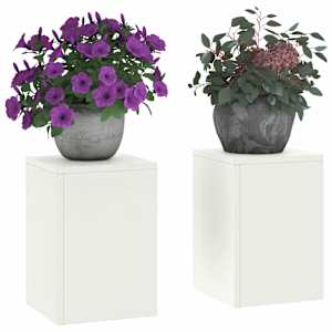 Stojan na rostliny 2 pcs Bílá 24 x 24 x 35 cm Ocel - obrázek 3