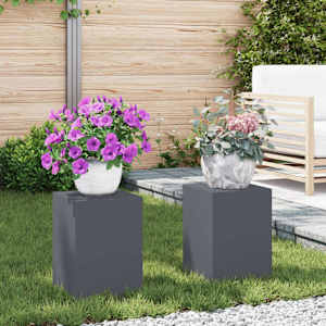 Stojan na rostliny 2 pcs Antracit 24 x 24 x 35 cm Ocel - obrázek 1