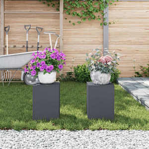 Stojan na rostliny 2 pcs Antracit 24 x 24 x 35 cm Ocel - obrázek 4