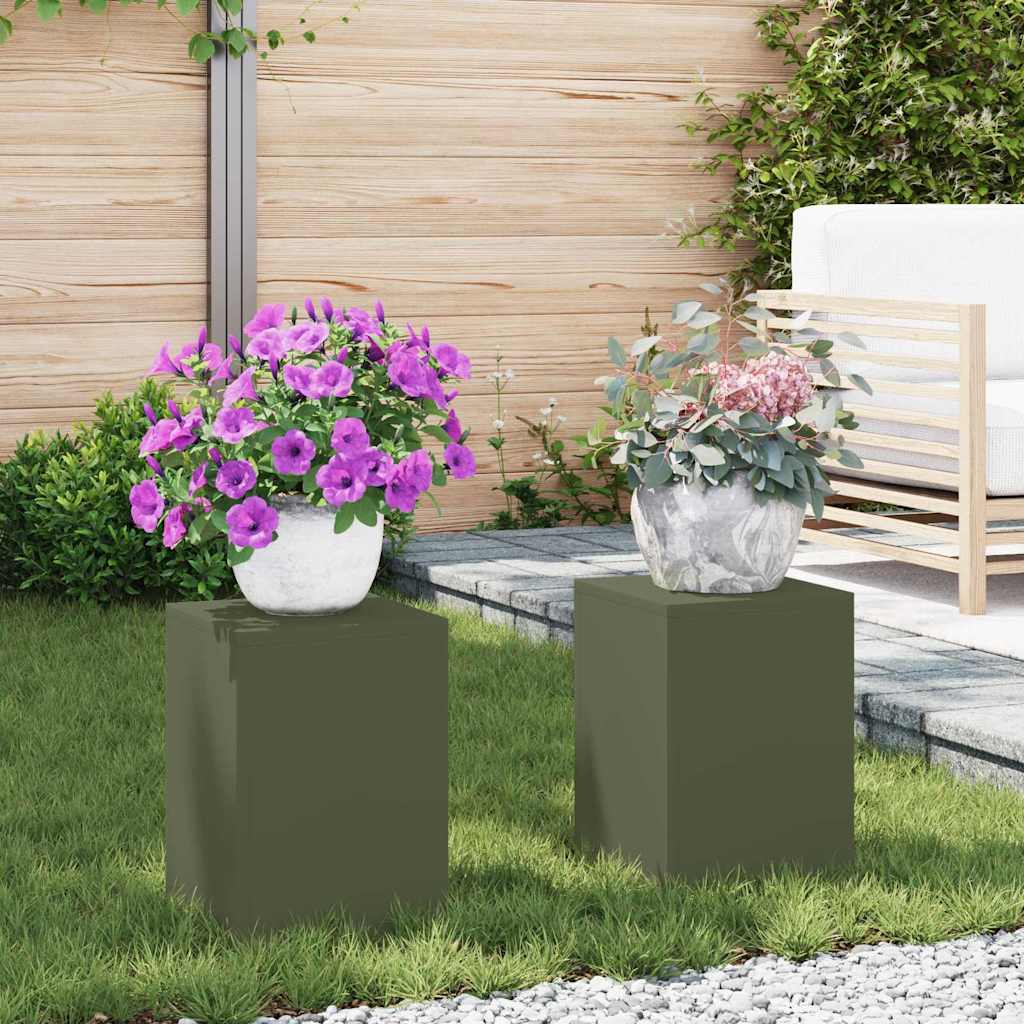 Välised Taimeseismed Pillar 2 tk Oliivroheline 24x24x35 cm Teras