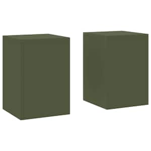 Stojan na rostliny 2 pcs Olivově zelená 24 x 24 x 35 cm Ocel - obrázek 2