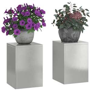 Stojan na rostliny 2 pcs Stříbrná 24 x 24 x 35 cm Nerezová ocel - obrázek 3