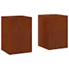 vidaXL Taimede alus 2 tk Rooste 24 x 24 x 35 cm Ilmastikukindel teras