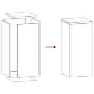 Stojan na rostliny 2 pcs Antracit 24 x 24 x 55 cm Ocel - obrázek 9