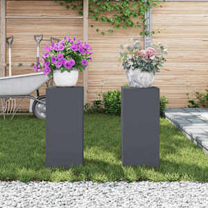 Stojan na rostliny 2 pcs Antracit 24 x 24 x 55 cm Ocel - obrázek 4