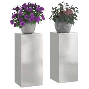 Stojan na rostliny 2 pcs Stříbrná 24 x 24 x 55 cm Nerezová ocel - obrázek 3