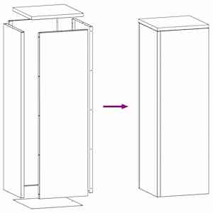 Stojan na rostliny 2 pcs Bílá 24 x 24 x 75 cm Ocel - obrázek 9