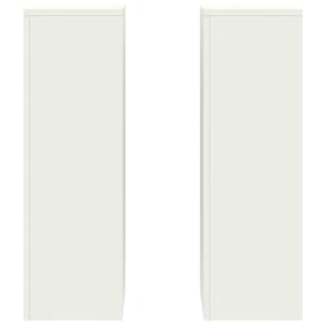 Stojan na rostliny 2 pcs Bílá 24 x 24 x 75 cm Ocel - obrázek 6