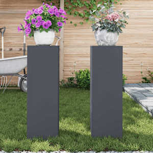 Stojan na rostliny 2 pcs Antracit 24 x 24 x 75 cm Ocel - obrázek 4