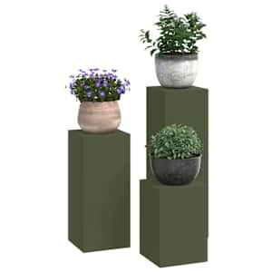 Stojan na rostliny 3 pcs Olivově zelená Ocel - obrázek 3
