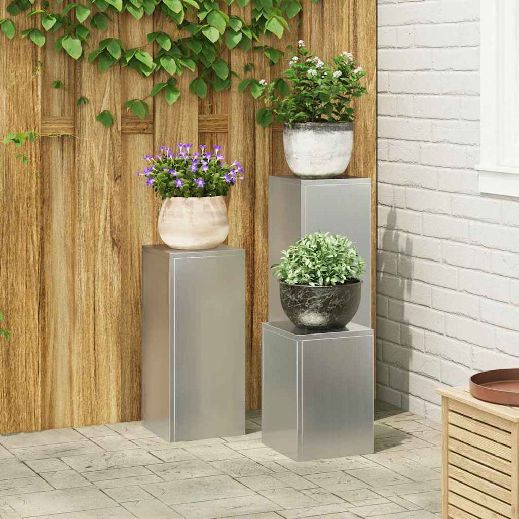 Välised Taimealused Pillar 3 tk Galvaniseeritud Teras