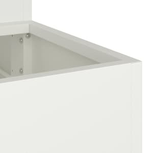 Zahradní pěstebník Bílá 90 x 90 x 35 cm Studená válcovaná ocel - obrázek 9