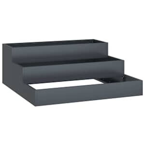 vidaXL Aia istutuspot Antratsiit 90 x 90 x 35 cm K&uuml;lmvalmistatud teras