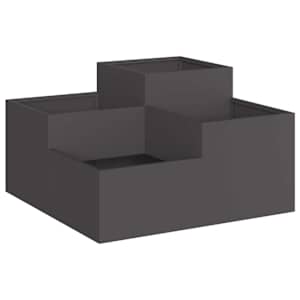 vidaXL Aia istutuspot Must 80 x 80 x 48 cm Teras