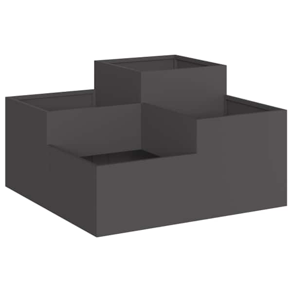 vidaXL Aia istutuspot Must 80 x 80 x 48 cm Teras