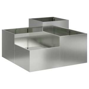 vidaXL Aia istutuspot H&otilde;bedane 80 x 80 x 48 cm Tsingitud teras