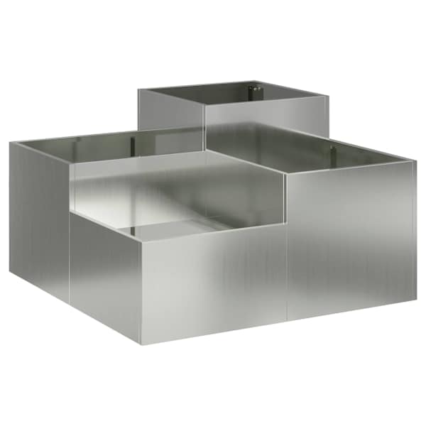 vidaXL Aia istutuspot H&otilde;bedane 80 x 80 x 48 cm Tsingitud teras