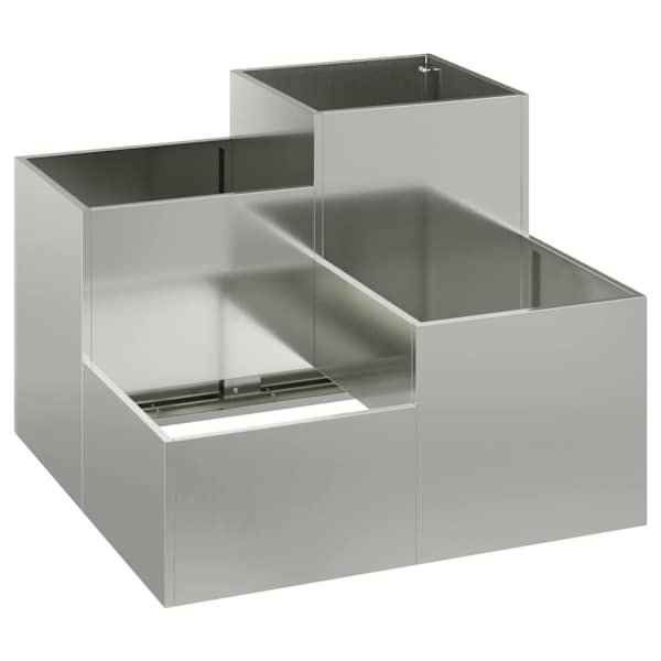 vidaXL Aia istutuspot H&otilde;bedane 100 x 100 x 60 cm Tsingitud teras