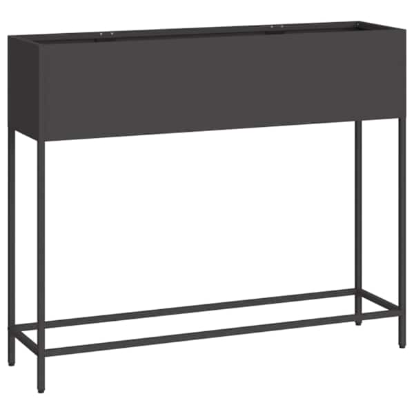 vidaXL T&otilde;stetud aiataimelava Must 100 x 26 x 82 cm Teras