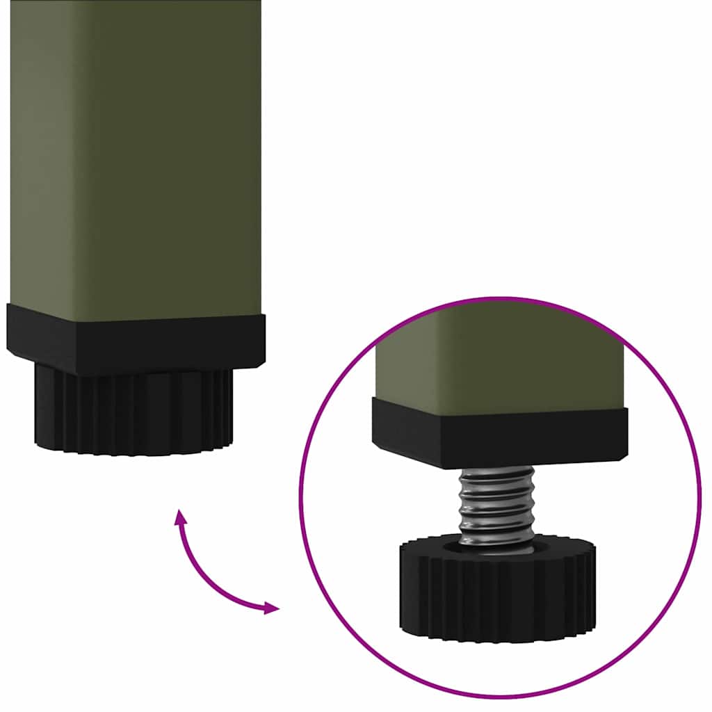 Tõstetud aiataimelava Oliiviroheline 100 x 26 x 82 cm Teras - Image 9