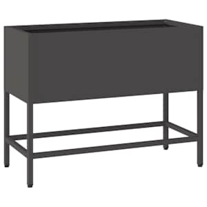 vidaXL T&otilde;stetud aiataimelava Must 60 x 26 x 45 cm Teras